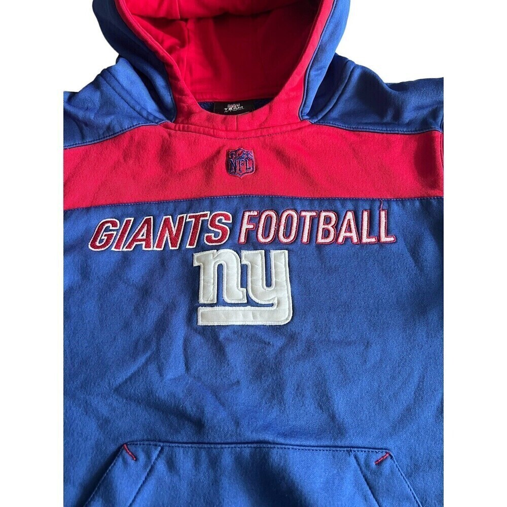 New York Giants Sweater boys L 10/12 Blue Red NFL Football Hoodie - Picture 3 of 7